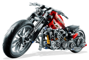 Lego Technic - Bloque de construcción de moto Harley