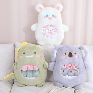 Squishmallows - Almohada de felpa con pequeñas piezas de felpa