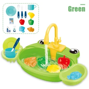 Juguetes para niñas Verde lavavajillas Eléctrico